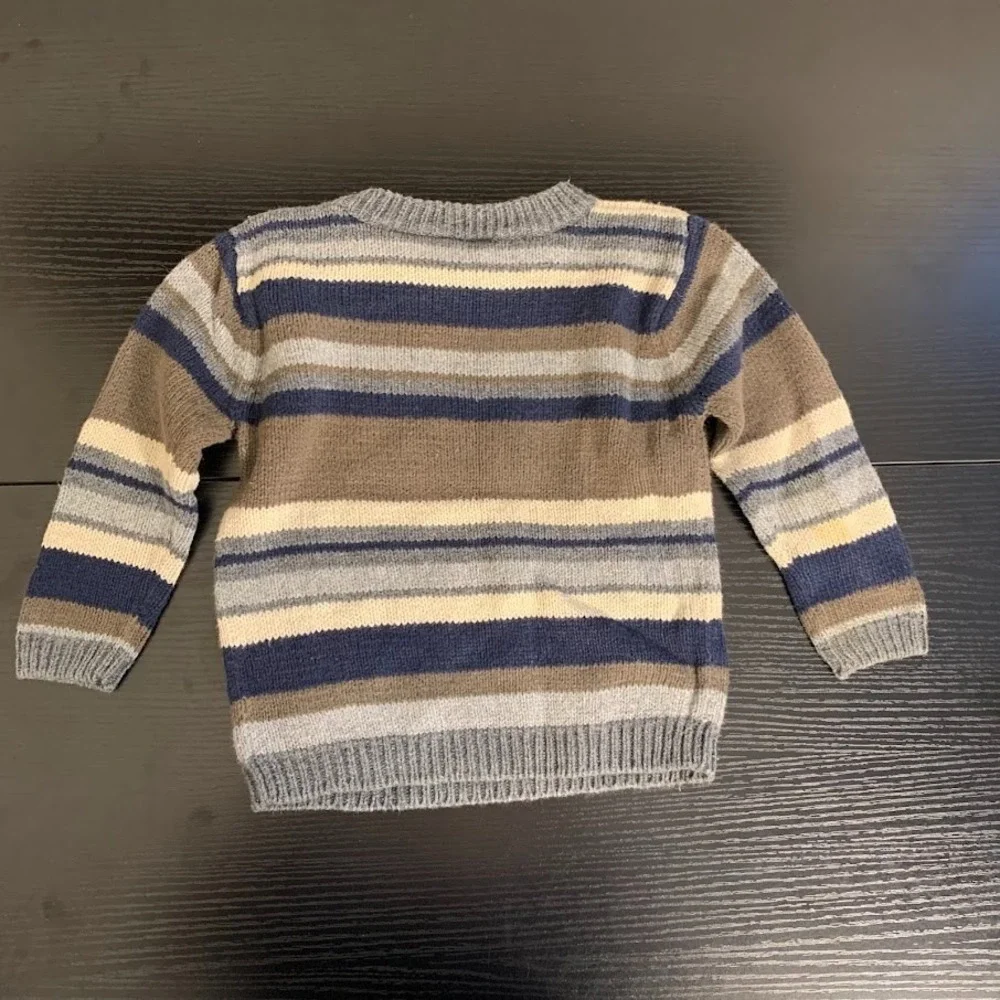 Vintage McKids McDonalds‎ Striped Knit Pullover Sweater Baby Boy 18 Months